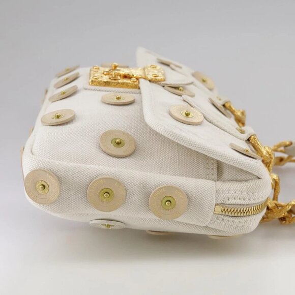 LOUIS VUITTON Tinkerbell Polka Dots Panama Bag Canvas White M95407 Auth 106959 - Picture 5 of 15